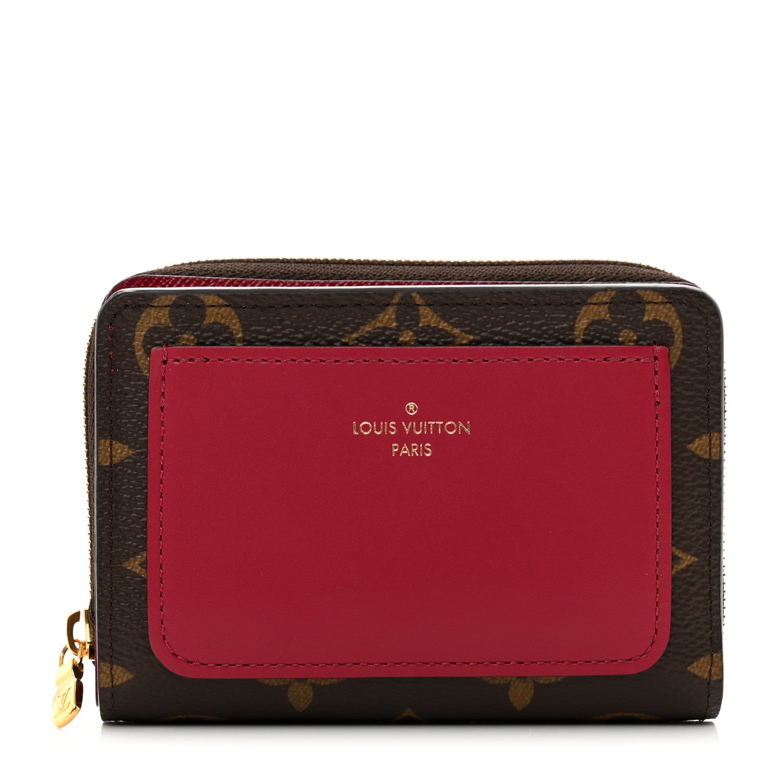 Louis Vuitton Monogram Lou Zippy Compact Wallet Red 1 of 8