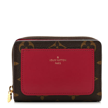Louis Vuitton Monogram Lou Zippy Compact Wallet Red 1 of 8
