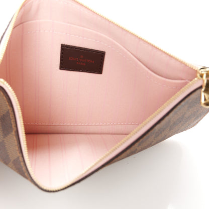 Louis Vuitton Damier Ebene Neverfull MM GM Pochette Rose Ballerine 5 of 7