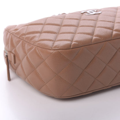 Chanel Caviar Quilted Large Camera Case Tan 6 of 11