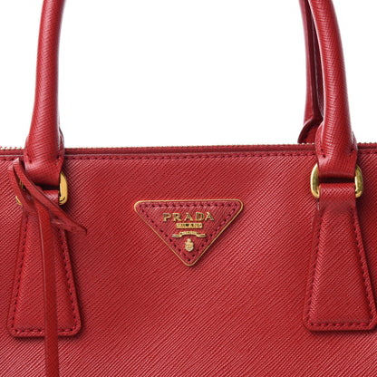 Prada Saffiano Small Galleria Double Zip Tote Fuoco 12 of 12