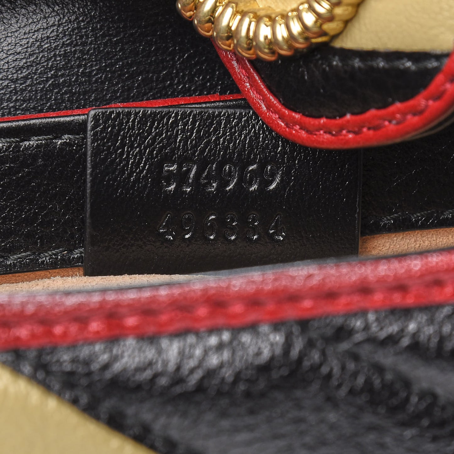 Vintage Effect Calfskin Matelasse Diagonal Striped Super Mini Torchon GG Marmont Shoulder Bag Black Beige