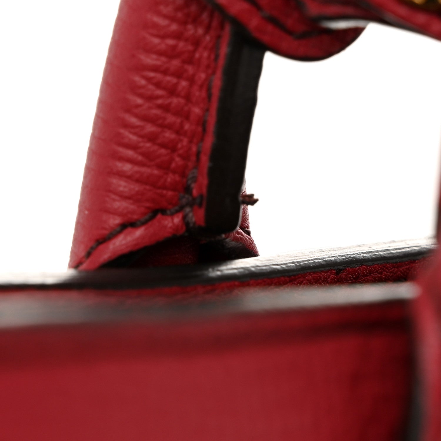 Burberry Derby Calfskin House Check Medium Banner Tote Russet Red 12 of 13