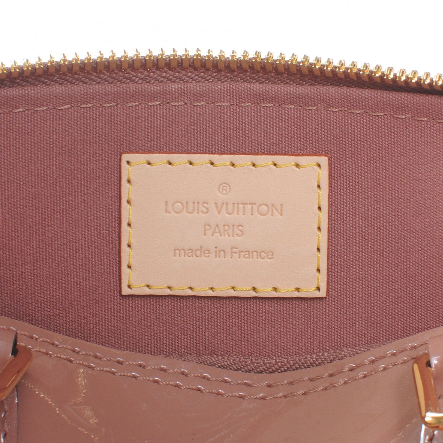 Louis Vuitton Vernis Alma BB Rose Velours 5 of 7
