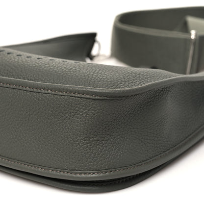 Hermes Taurillon Clemence Evelyne III PM Vert De Gris 9 of 10