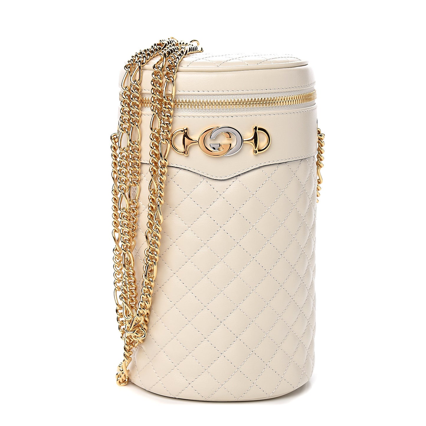 Calfskin Trapuntata Zumi Belt Bag Off White