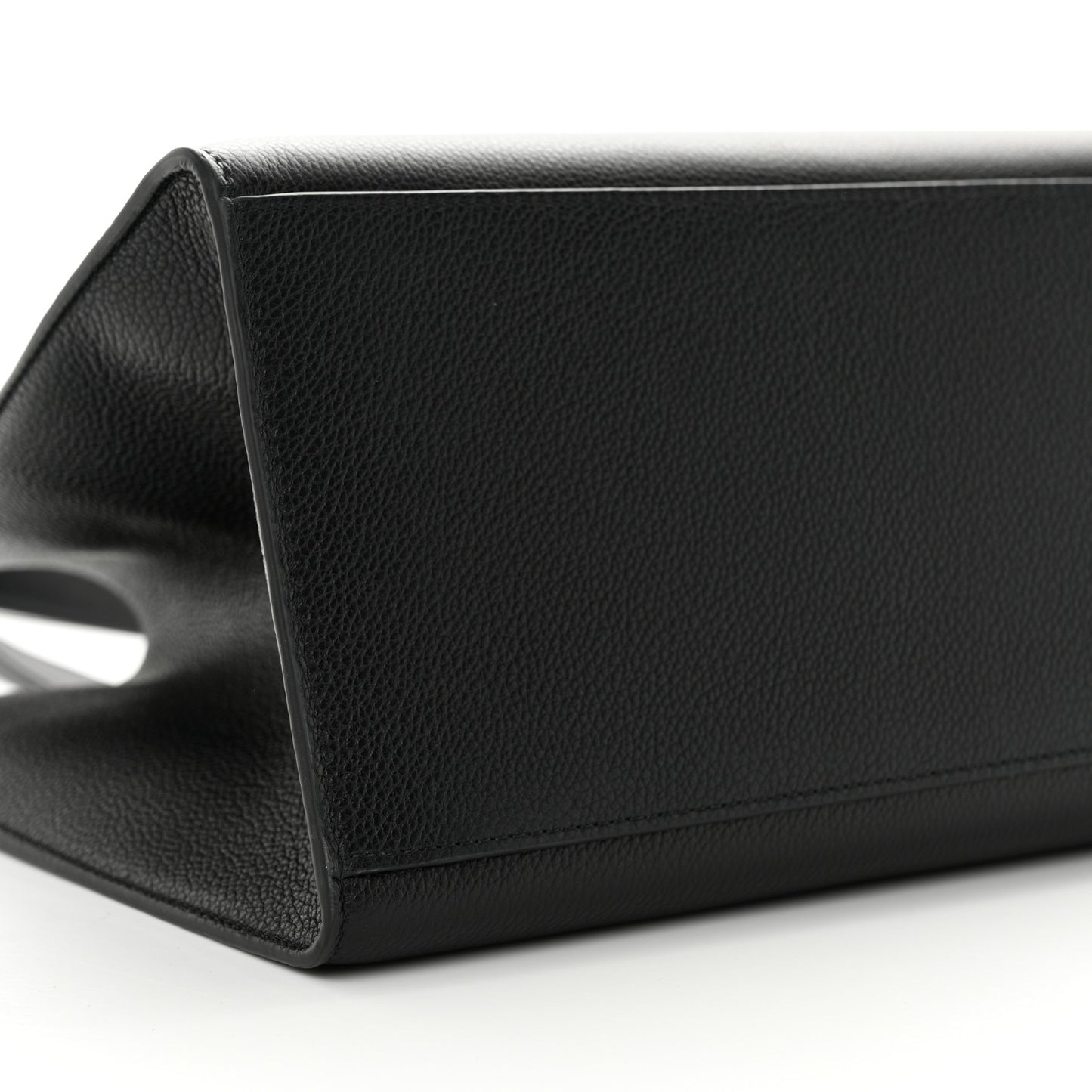 Supple Grained Calfskin Cabas 16 Bag Black