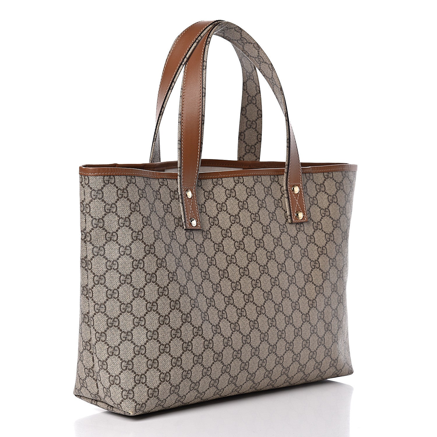 Gucci GG Plus Monogram Medium Signature Web Loop Tote Brown 3 of 17