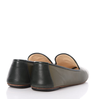 Chanel Lambskin CC Mocassin Loafers 40 Khaki 4 of 12