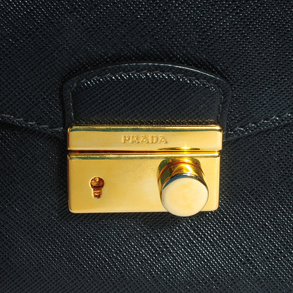 Prada Saffiano Sound Clutch Nero Black 5 of 9
