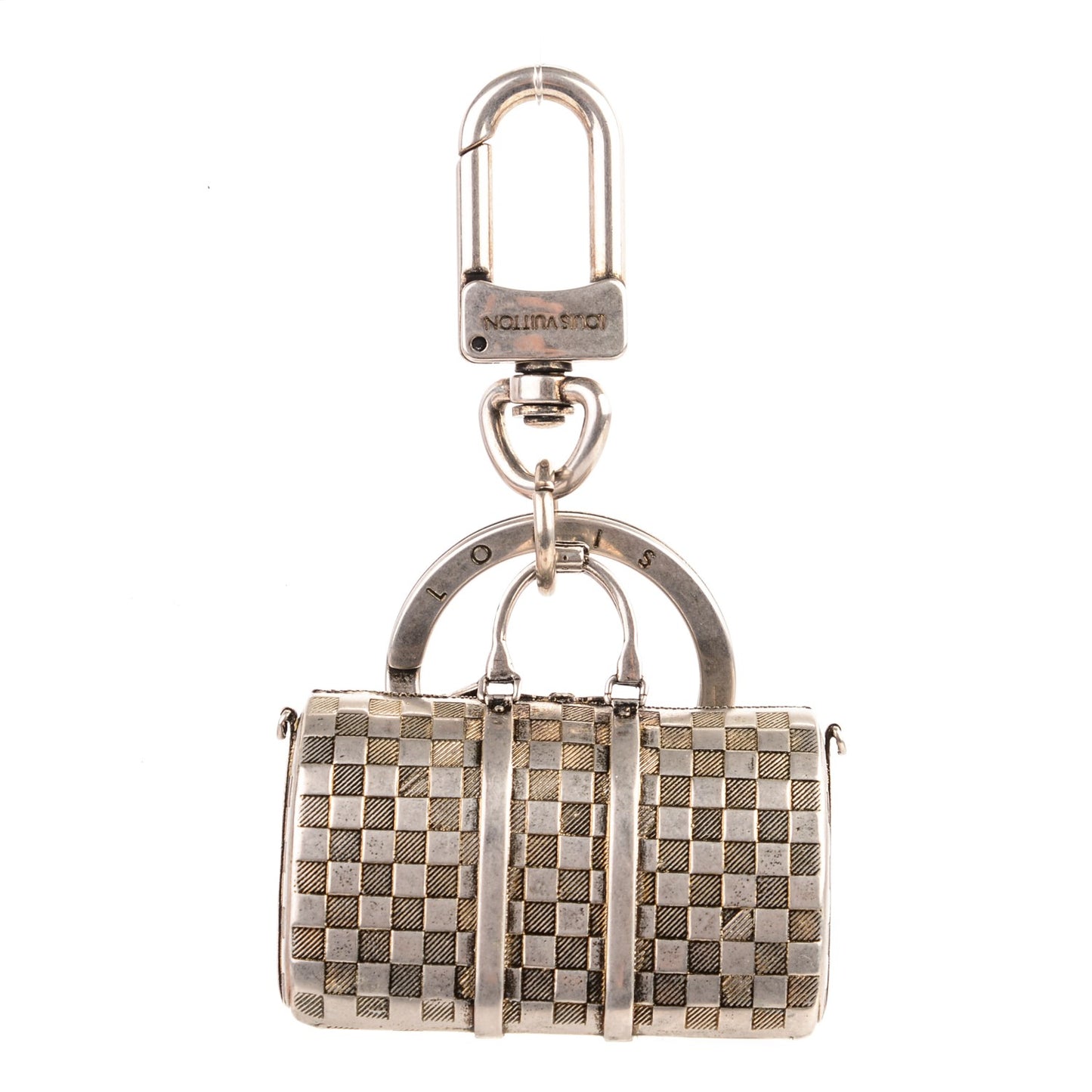 Brushed Palladium The Keepall Key Holder Bag Charm