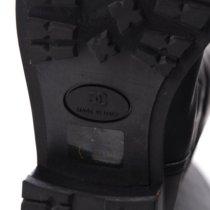 Chanel Oily Calfskin Quilted High Boots 40 Black 6 of 8