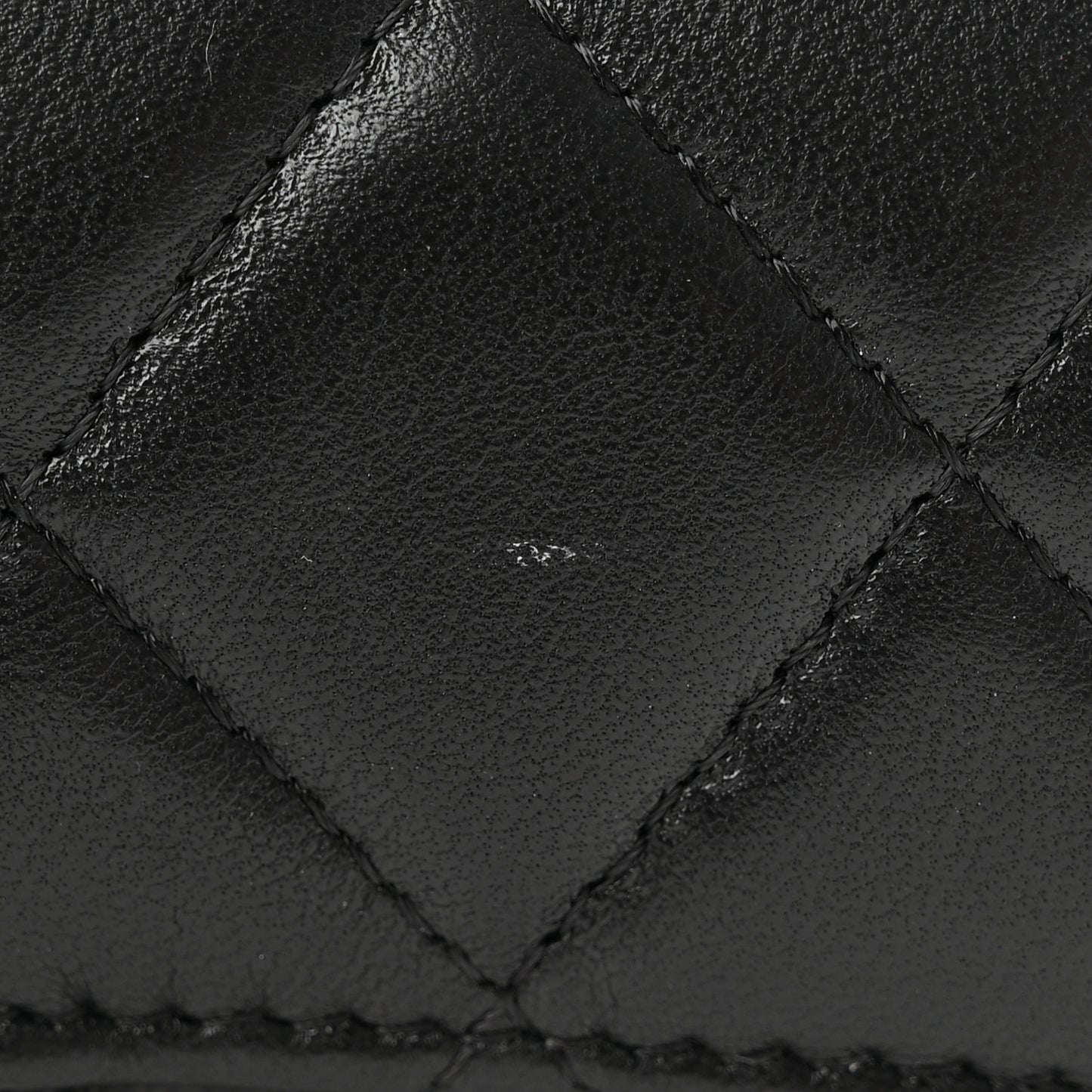 Lambskin Quilted Medium Flap Wallet Black