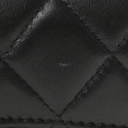 Chanel Lambskin Quilted Medium Flap Wallet Black 10 of 12