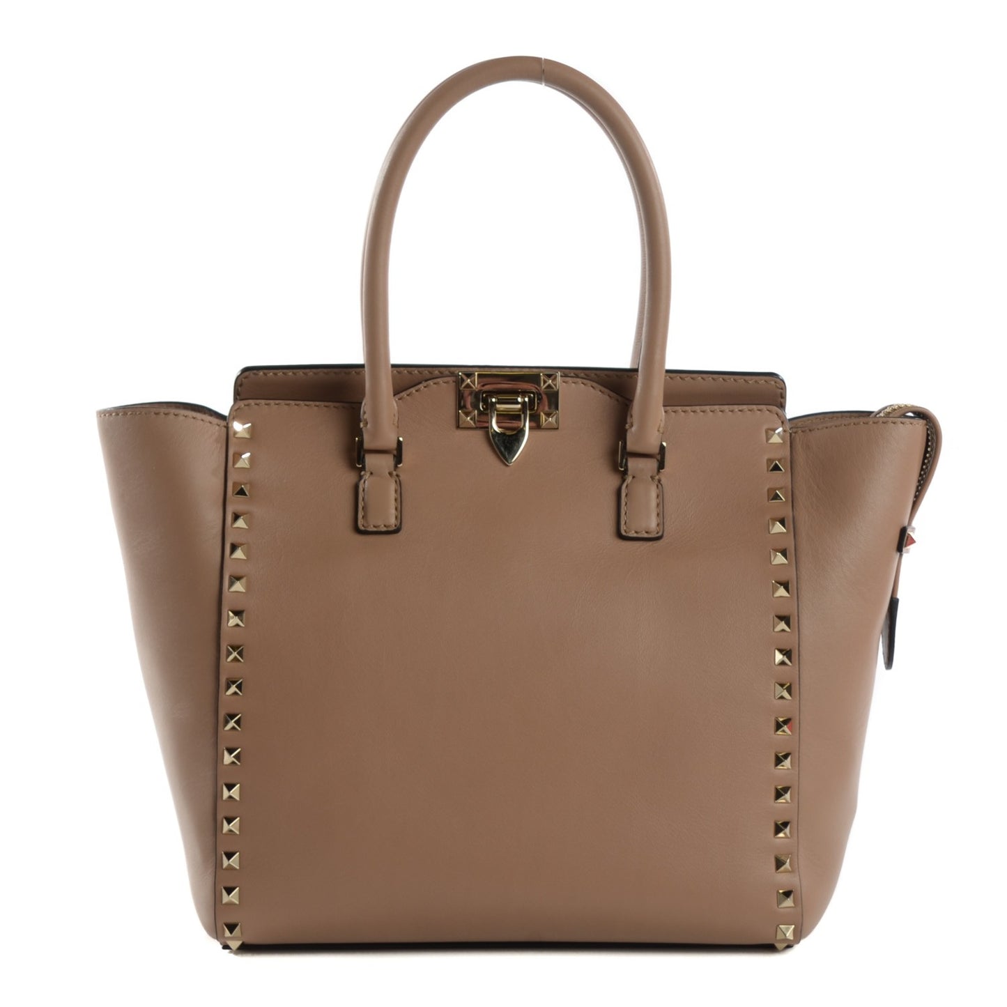 Vitello Rockstud Double Handle Tote Alpaca