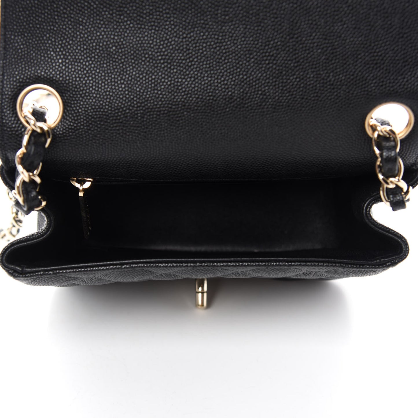 Caviar Quilted Mini Square Flap Black
