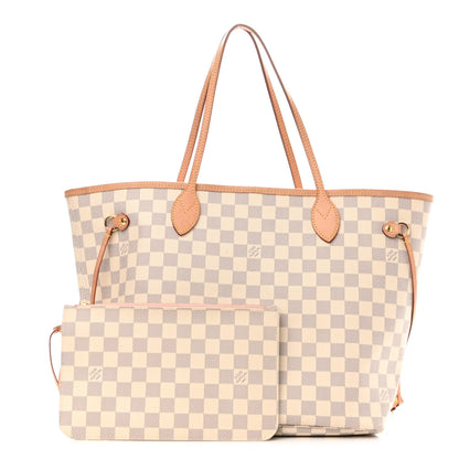 Louis Vuitton Damier Azur Neo Neverfull MM Rose Ballerine 1 of 13