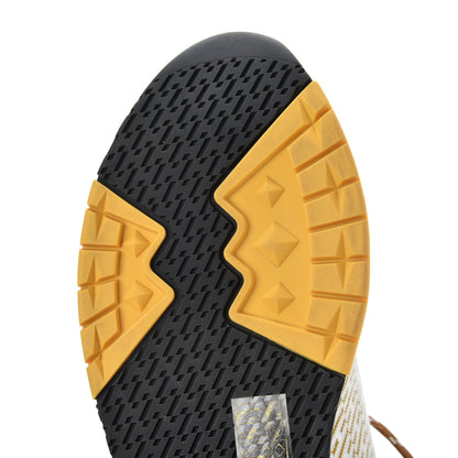 Hermes Knit Goatskin Womens Addict Sneakers 40 Ocre 8 of 12