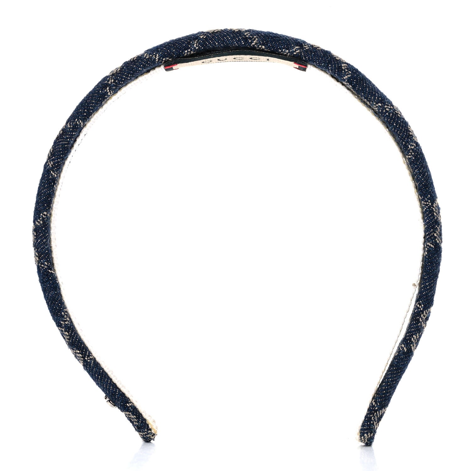 Gucci Denim Monogram Headband 1 of 9