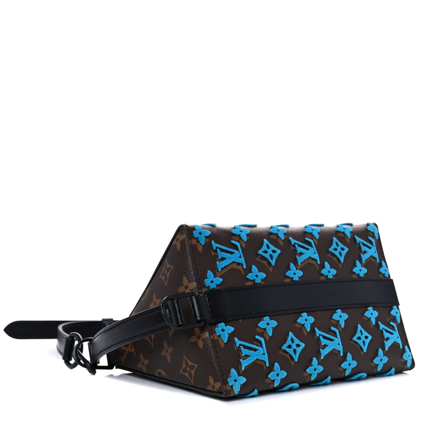 Louis Vuitton Monogram Tuffetage Triangle Messenger Turquoise 4 of 13