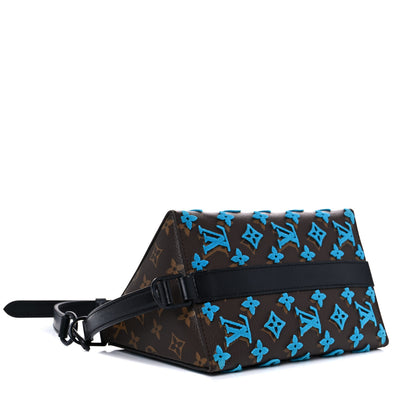 Louis Vuitton Monogram Tuffetage Triangle Messenger Turquoise 4 of 13