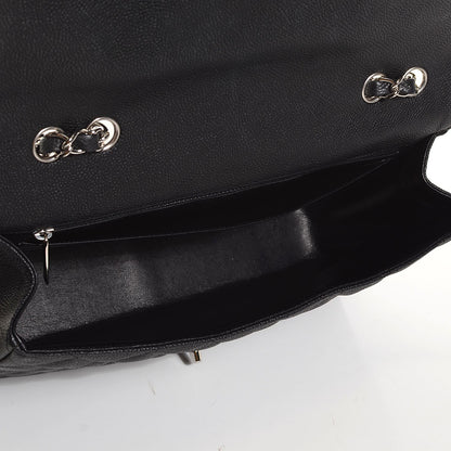 Chanel Caviar Quilted Jumbo Single Flap Black 5 of 9