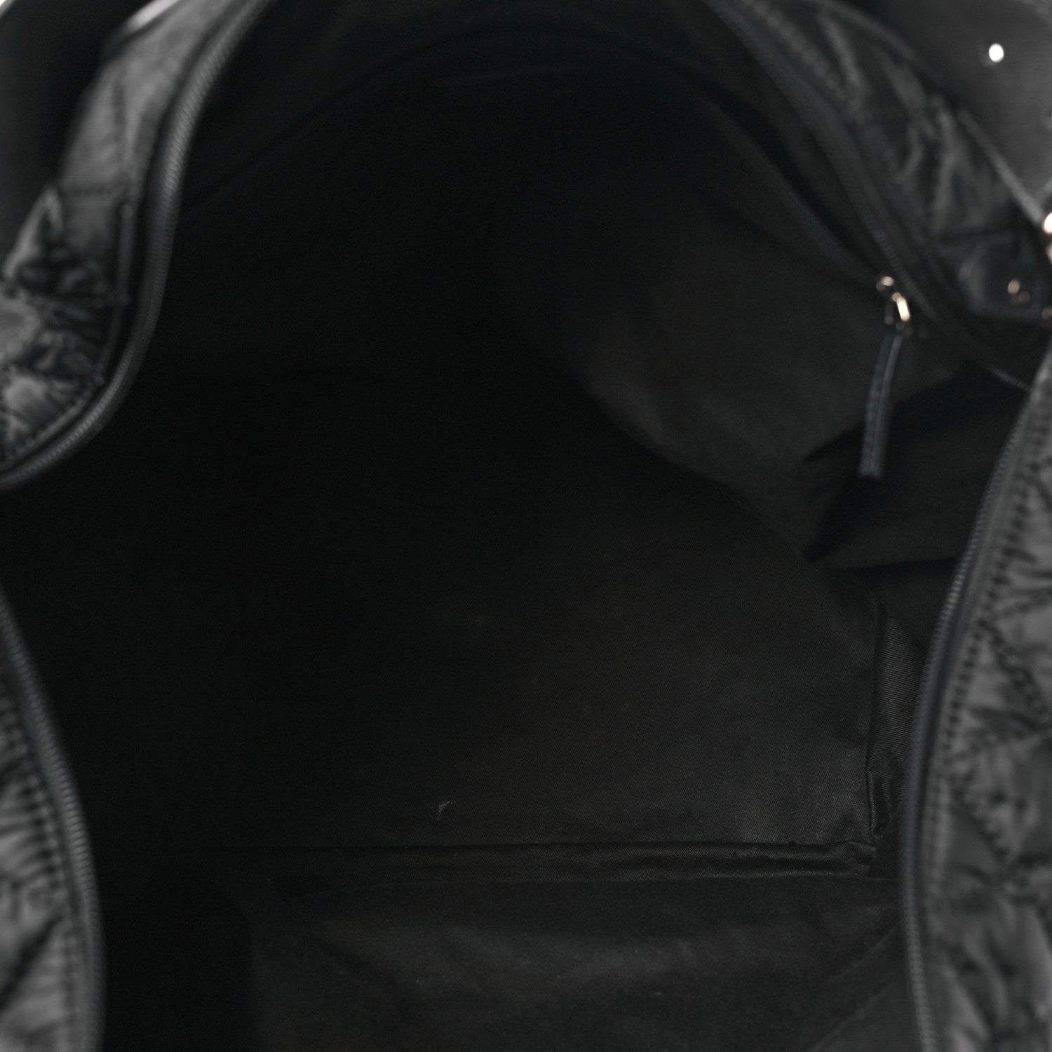 Chanel Nylon Calfskin Quilted Timeless Luggage Bag Black 5 of 11