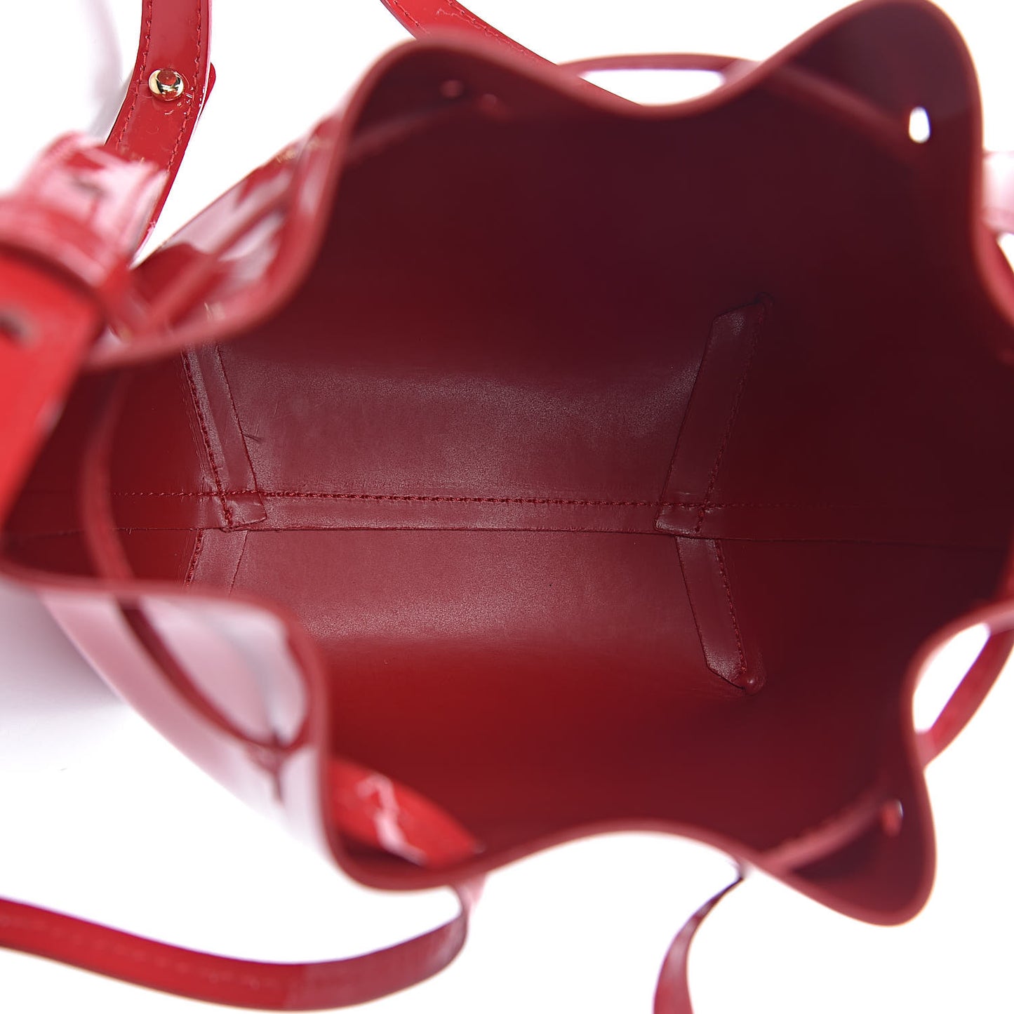 Patent Calfskin Mini Mini Bucket Bag Flamma