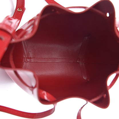 Mansur Gavriel Patent Calfskin Mini Mini Bucket Bag Flamma 5 of 9