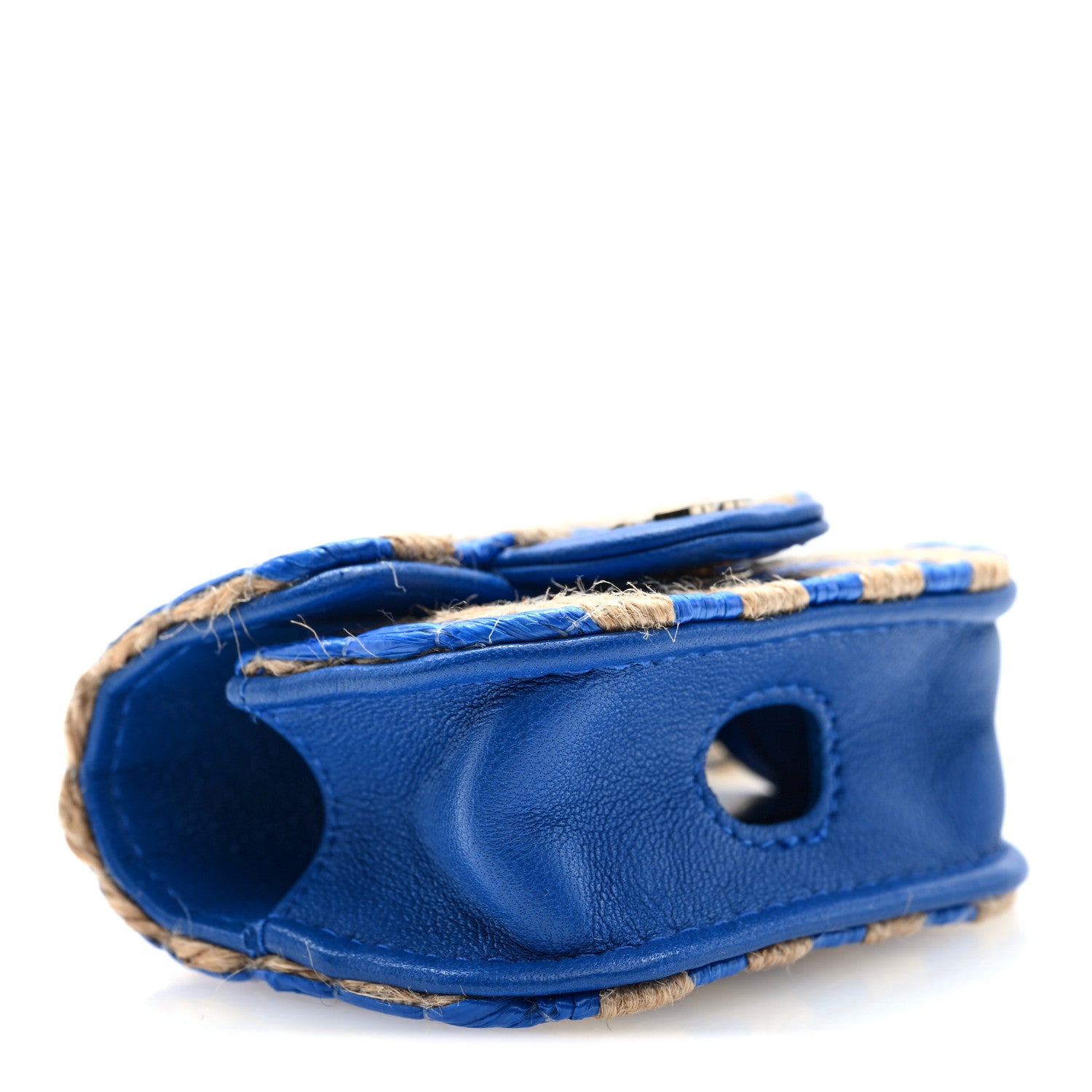 Chanel Raffia Jute Striped Airpods Pro Case Blue Beige 4 of 11