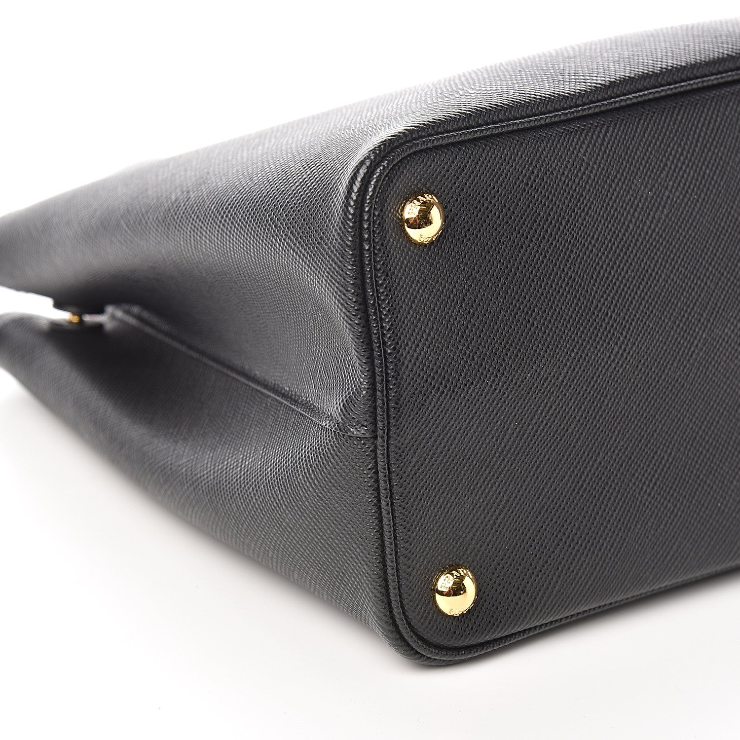 Prada Saffiano Cuir Medium Double Bag Black Fuoco 7 of 10