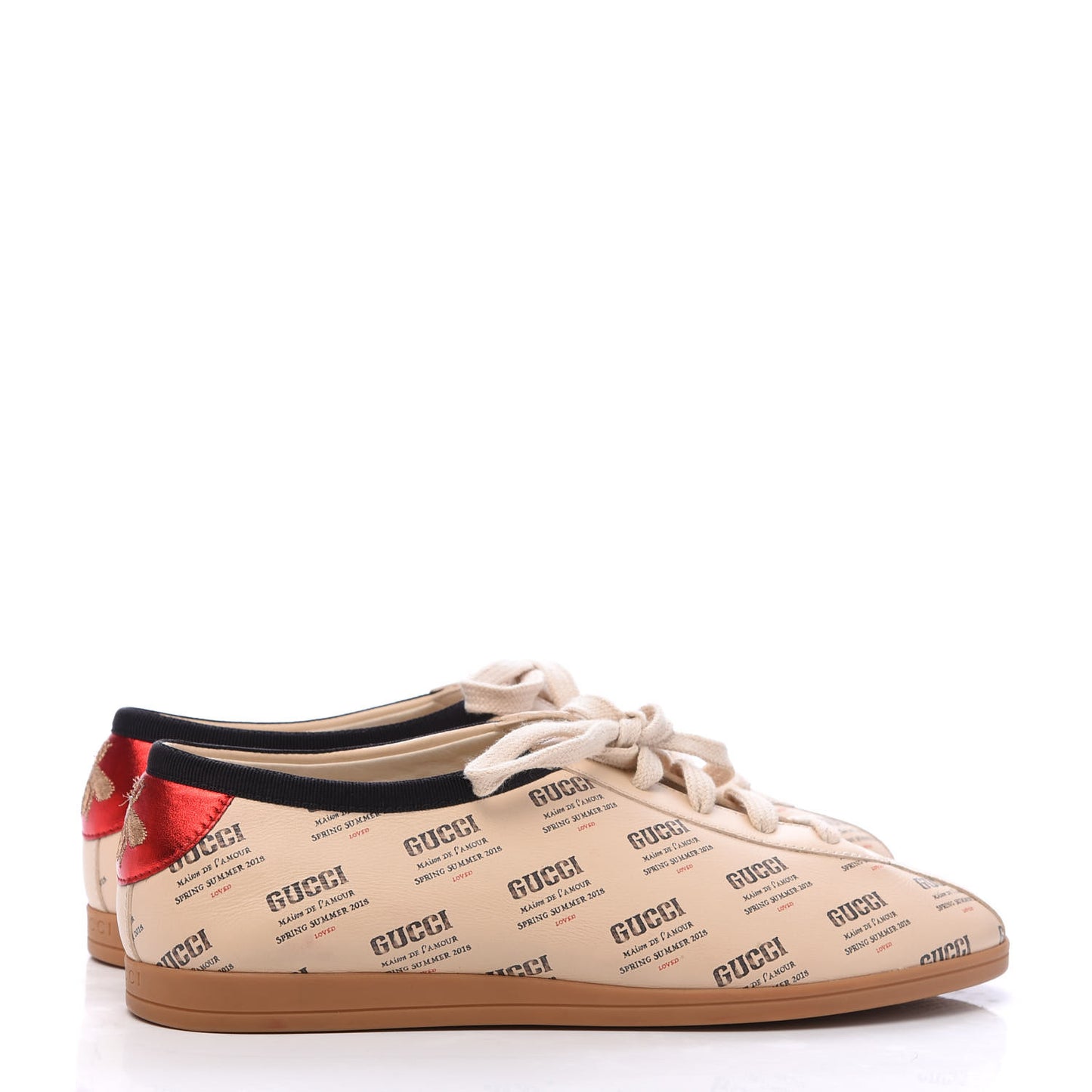 Calfskin Stamp Print Mens Falacer Sneakers 5 Soy