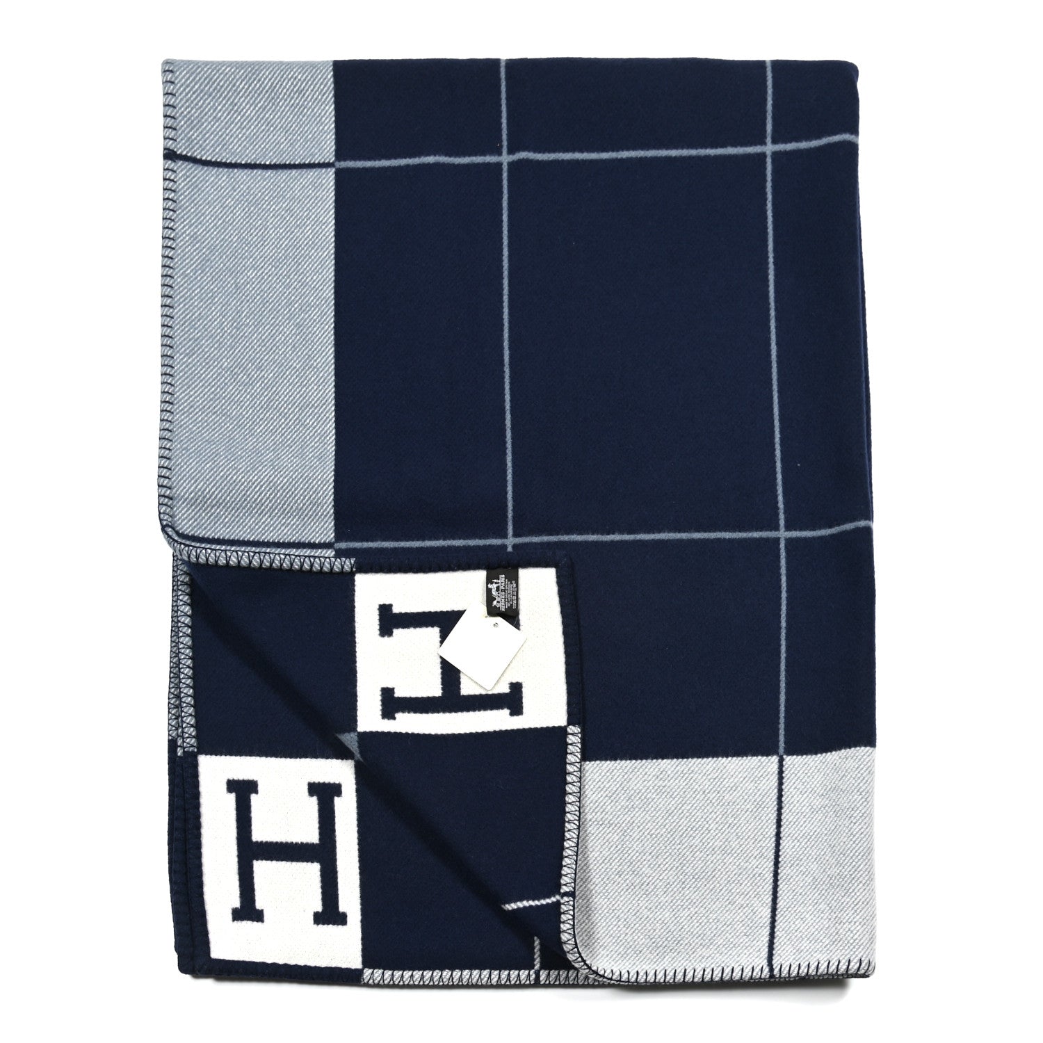 Hermes Wool Cashmere Avalon III Blanket Caban Ecru 2 of 3