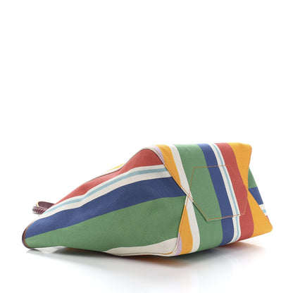 MCM Canvas Medium Shopper Tote Rainbow 4 of 10
