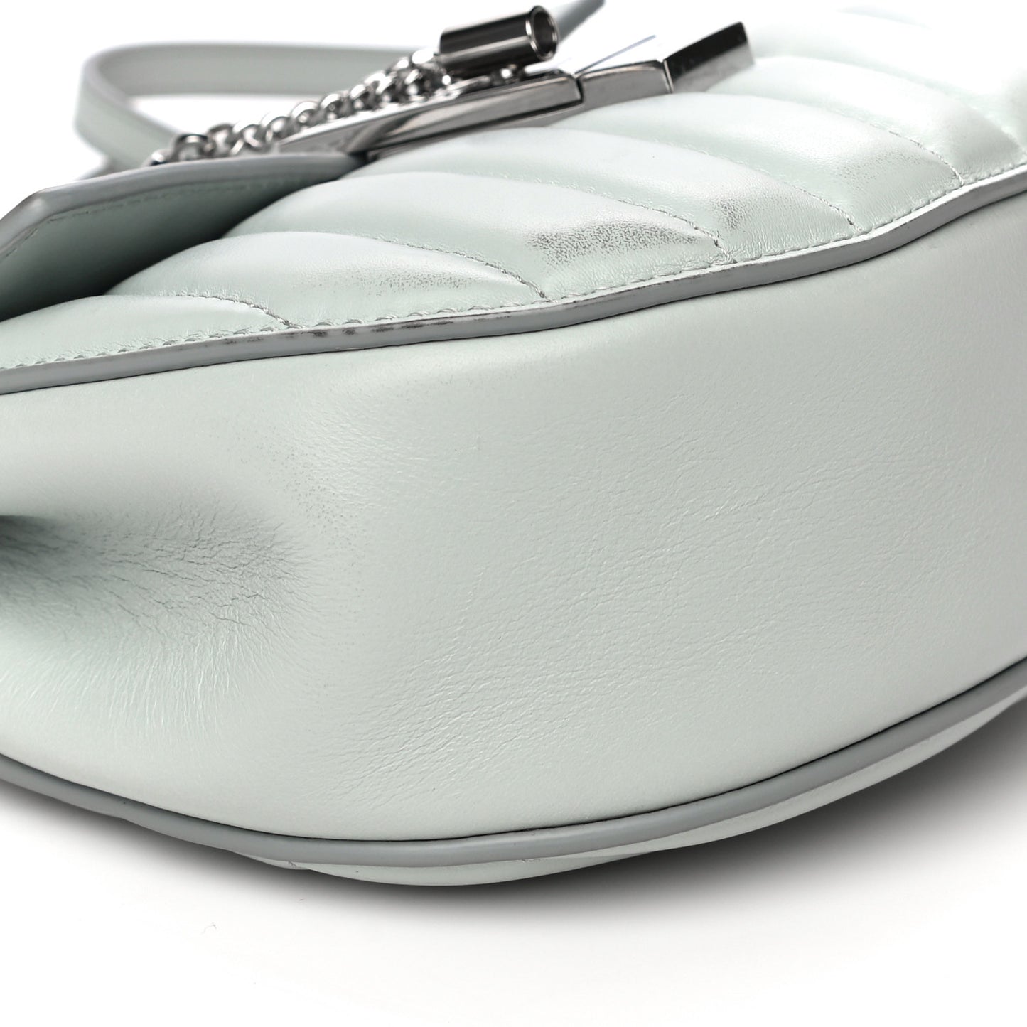Calfskin Quilted Mini Drew Bijou Shoulder Bag Airy Grey