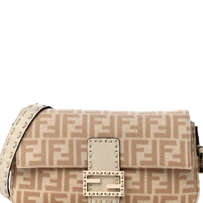 Fendi Wool Cuoio Romano Selleria FF 1974 Baguette 1997 Beige Cammello Camelia 8 of 14