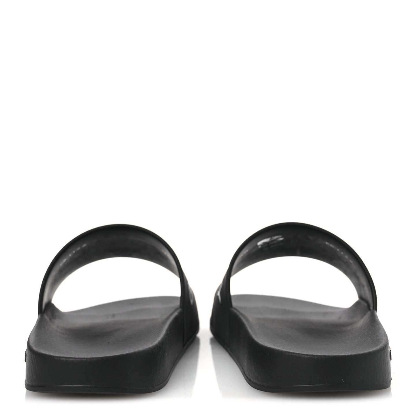 Rubber Logo Pool Slide Sandals 35 Black