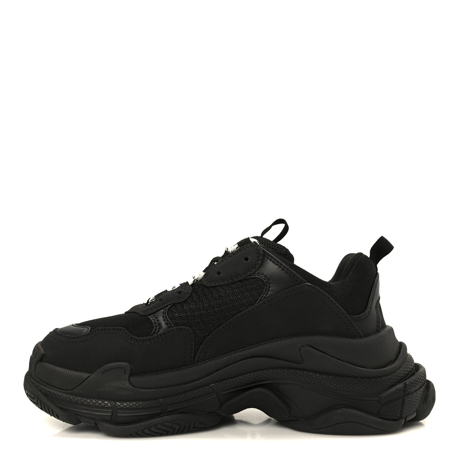 Balenciaga Fabric Mesh Womens Triple S Sneakers 39 Black 1 of 10