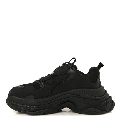 Balenciaga Fabric Mesh Womens Triple S Sneakers 39 Black 1 of 10