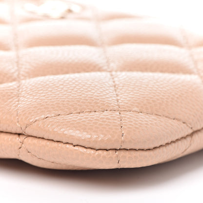 Chanel Caviar Quilted Small Cosmetic Case Beige 9 of 10