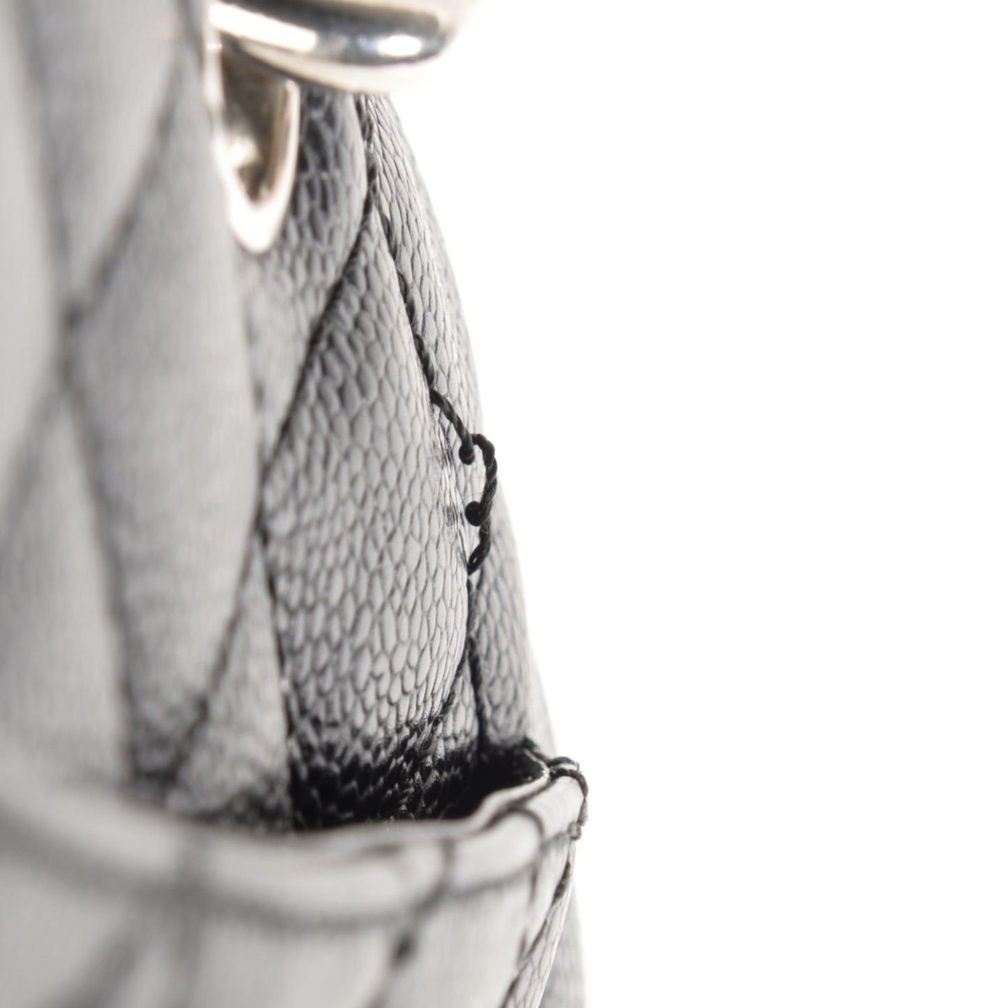 Caviar Quilted Grand Shopping Tote GST Black