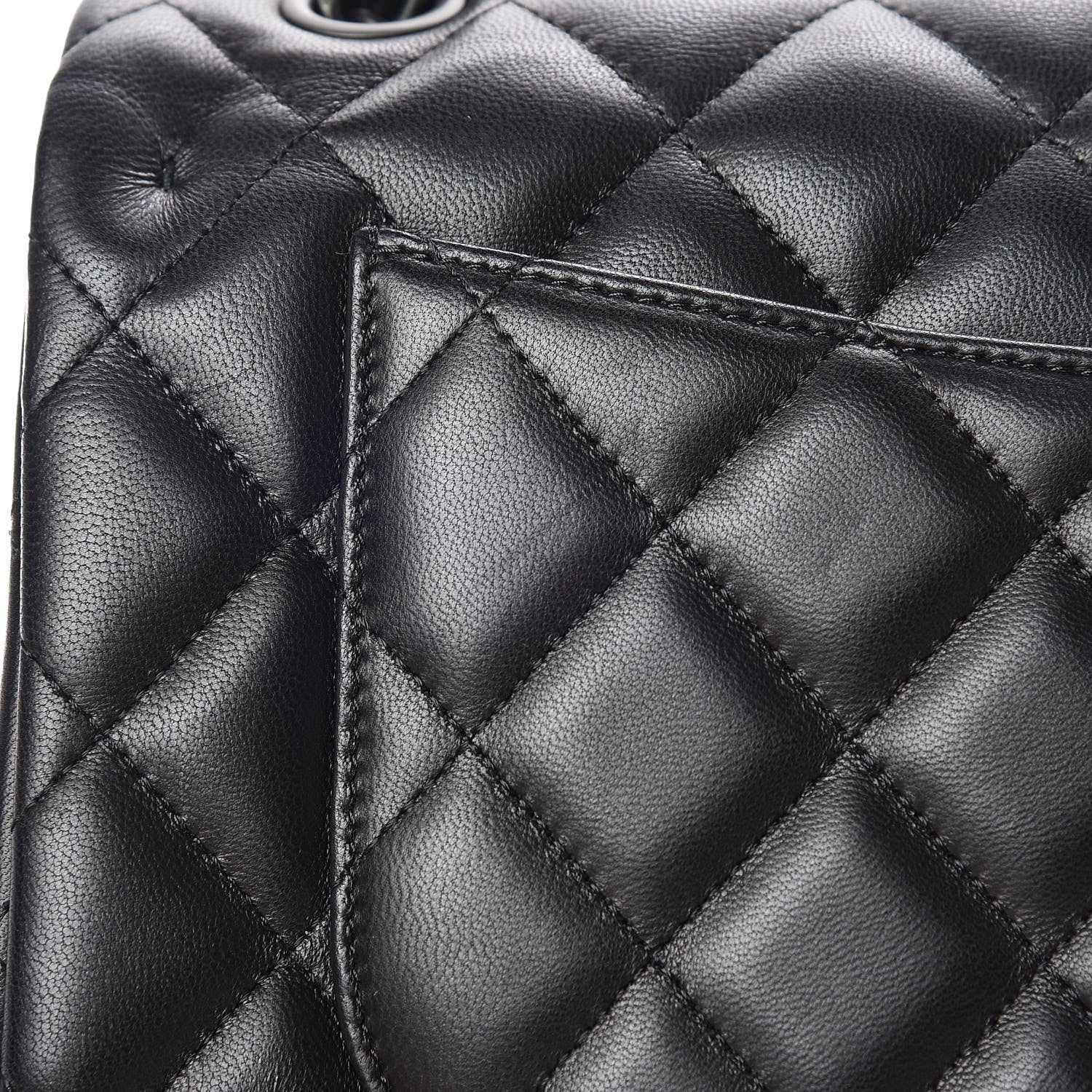 Chanel Lambskin Quilted Jumbo Double Flap So Black 22 of 25