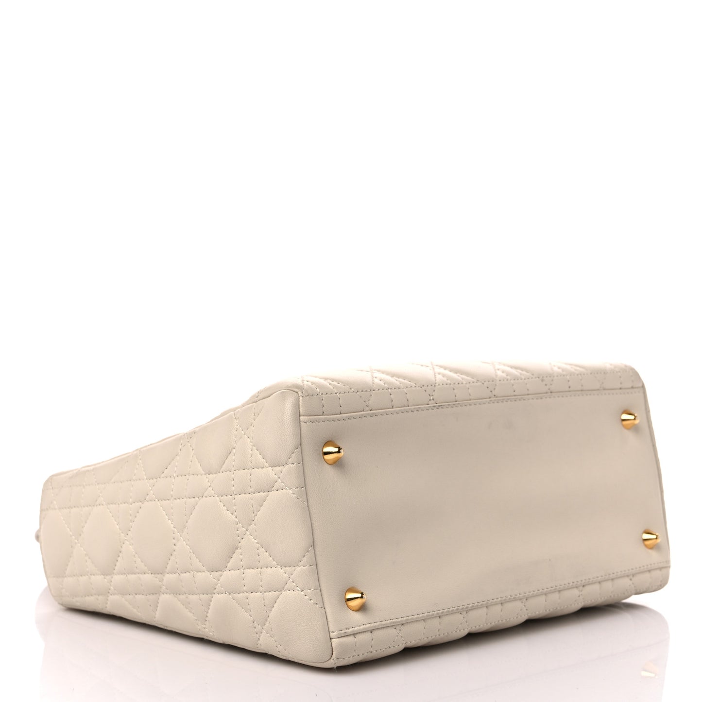 Lambskin Cannage Medium Lady Dior Light Beige