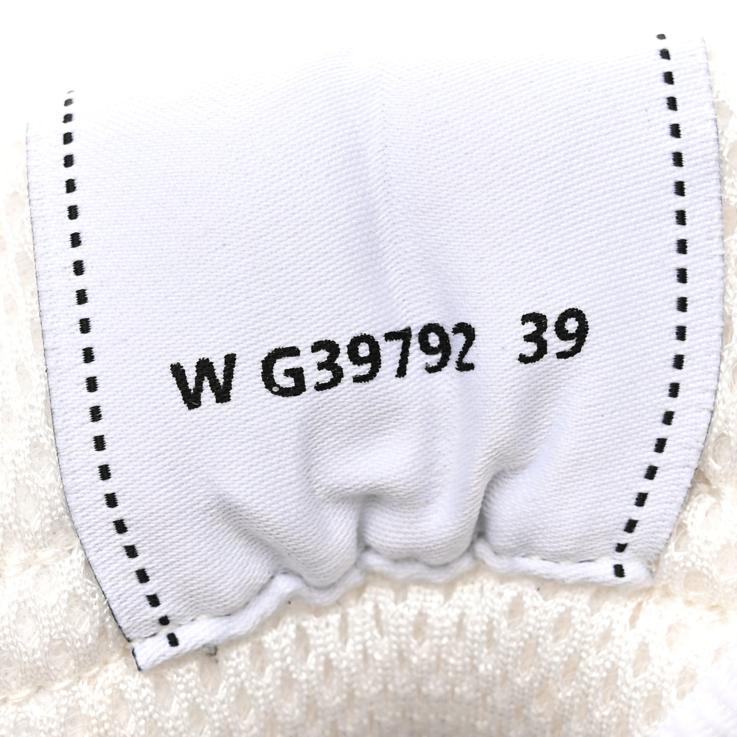 Fabric Laminated Calfskin Stretch CC Womens Sneakers 39 White Gold Silver