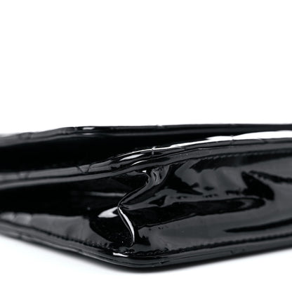 Chanel Patent Quilted Wallet On Chain WOC Black 10 of 16