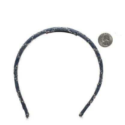 Gucci Denim Monogram Headband 2 of 7