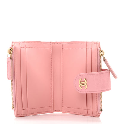 Chanel Caviar Quilted Compact Zipped Pocket Wallet Pink 5 of 12