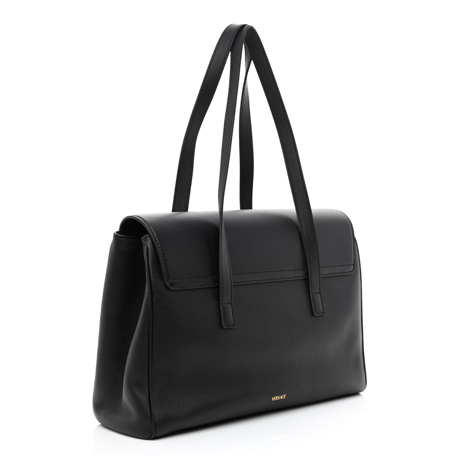 Versace Grained Calfskin La Medusa Tote Black 3 of 10