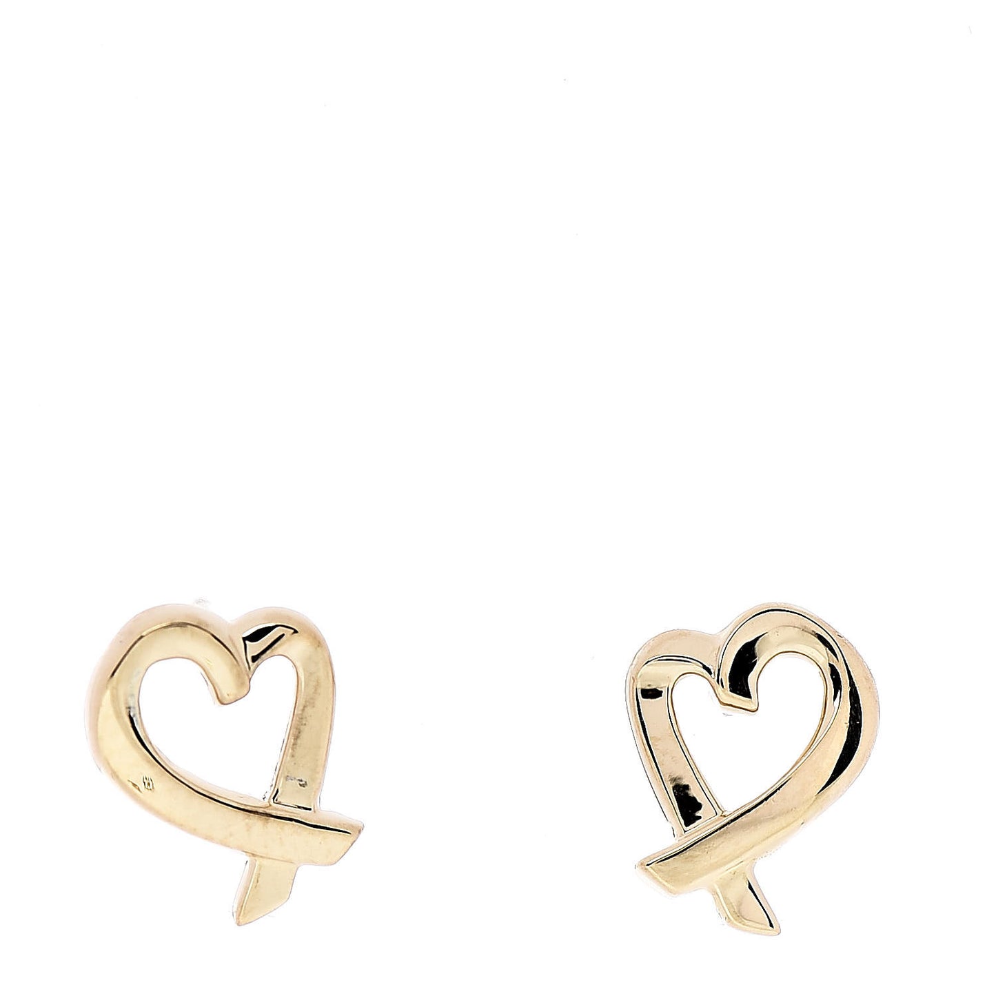 18K Yellow Gold Mini Paloma Picasso Loving Heart Earrings