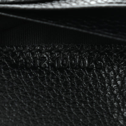 Gucci Grainy Calfskin Zumi Chain Card Case Wallet Black 7 of 9